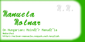 manuela molnar business card